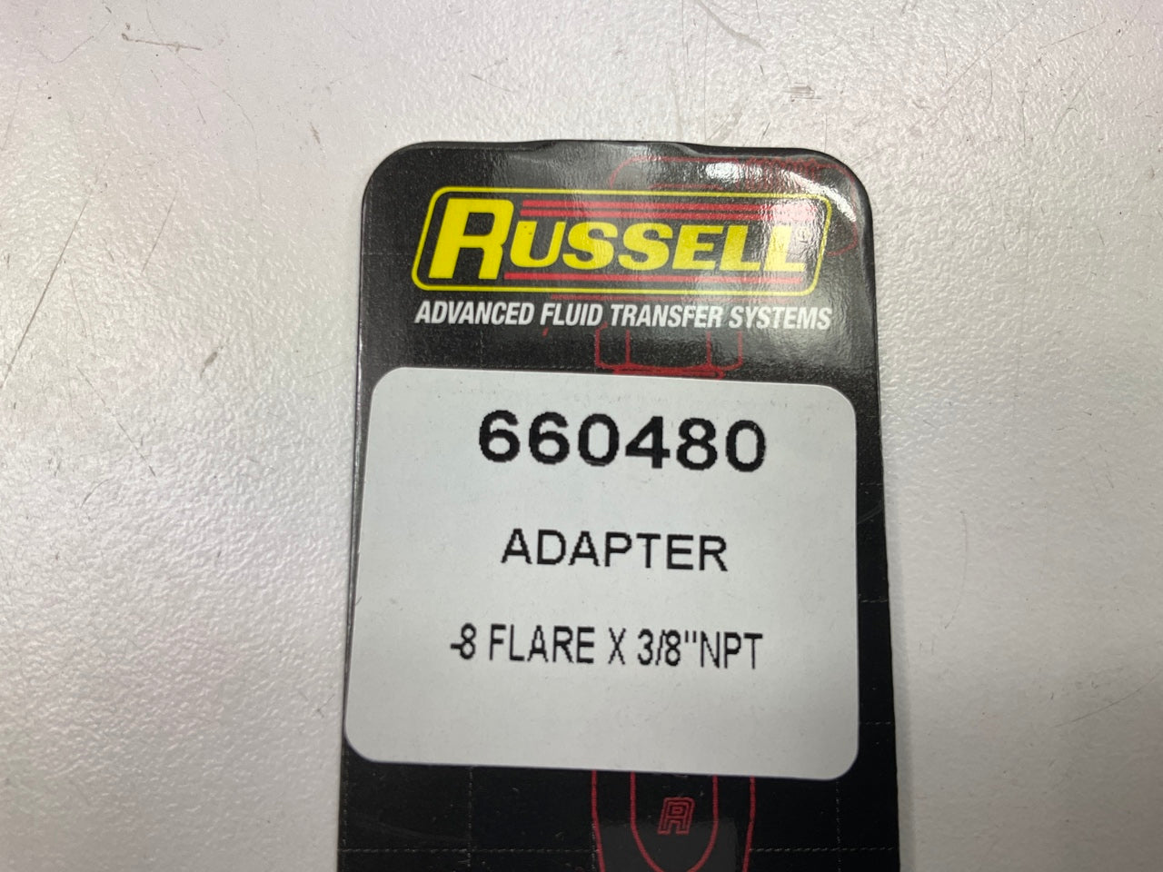 Russell 660480 -8AN Flare To 3/8'' NPT Pipe Straight Adapter, Blue