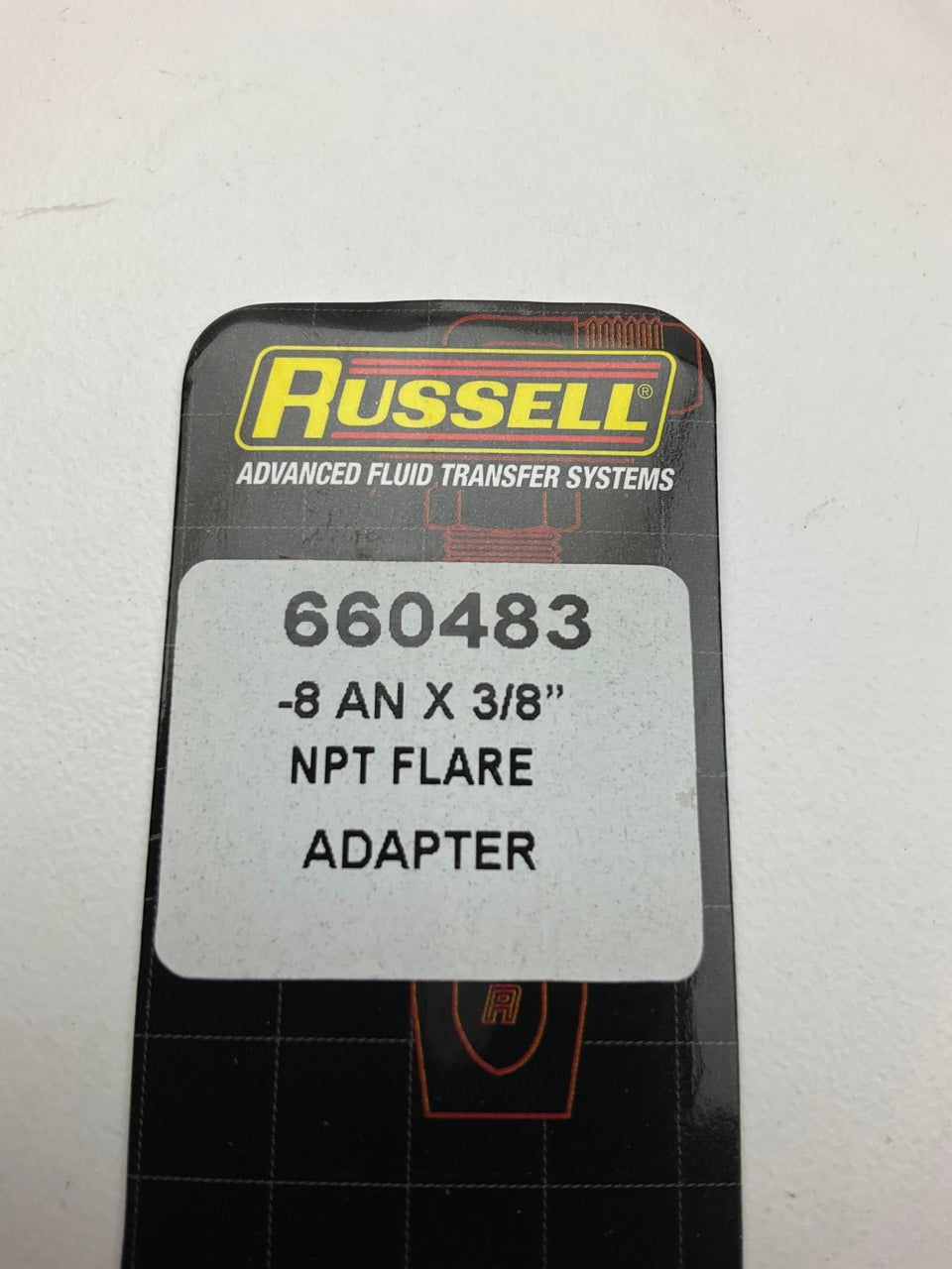 Russell 660483 Straight -8 AN Male To 3/8'' NPT Male Aluminum Fitting