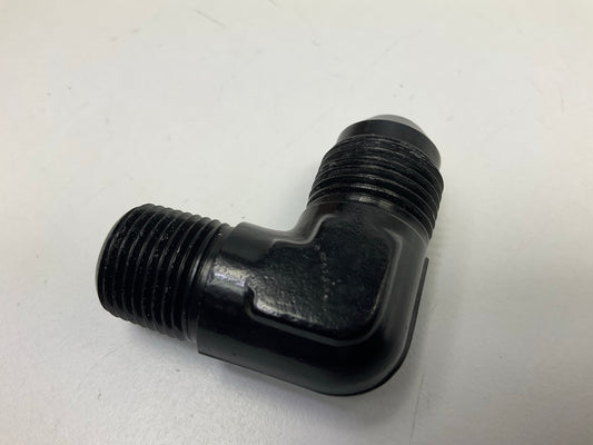 Russell 660863 8AN 90 Degree Flare To 3/8'' Pipe Adapter Fitting W/ Black Finish