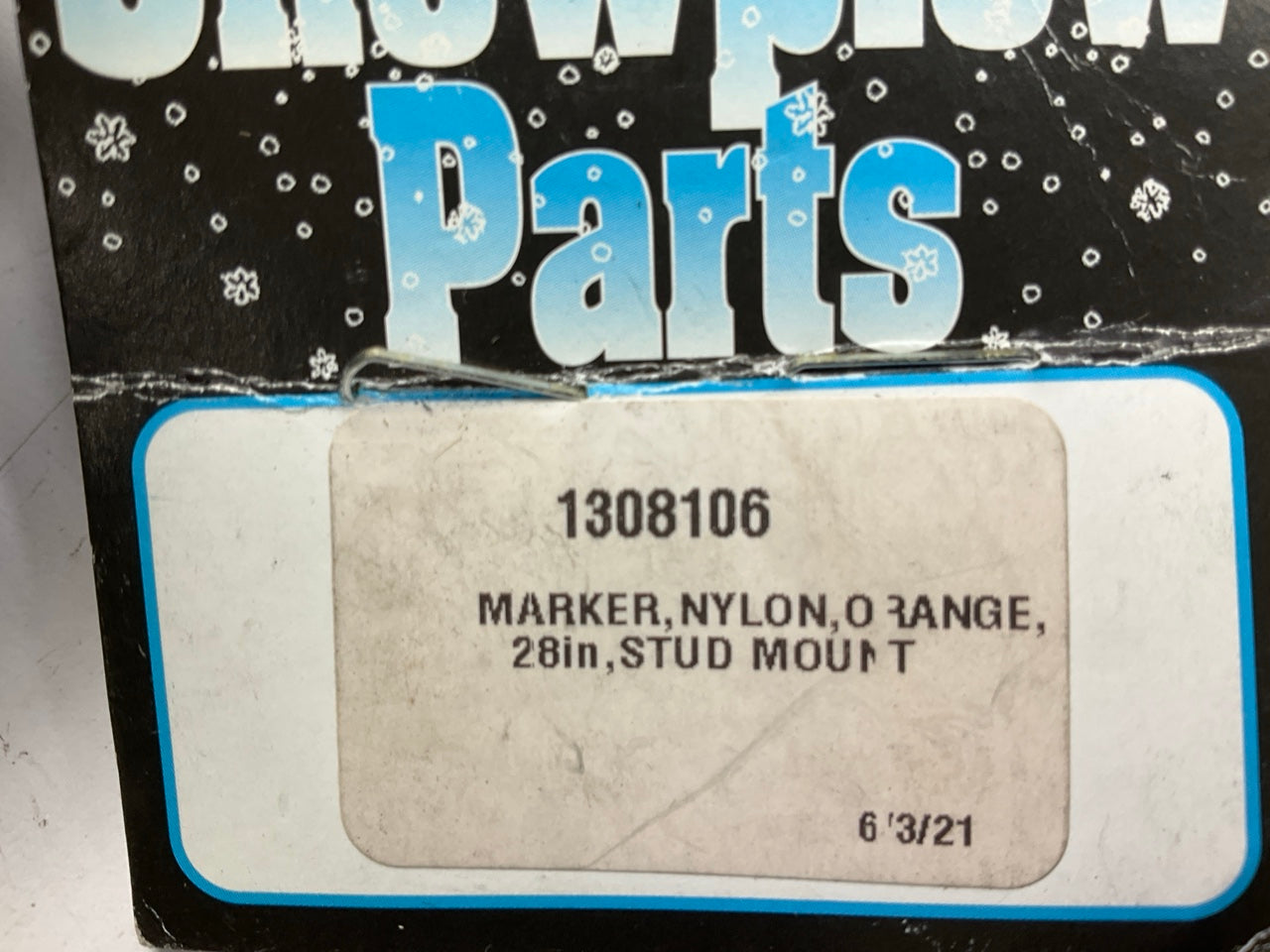 SAM 1308106 Nylon Snowplow Marker Fluorescent Orange (3/4'' X 28'') 2 PACK
