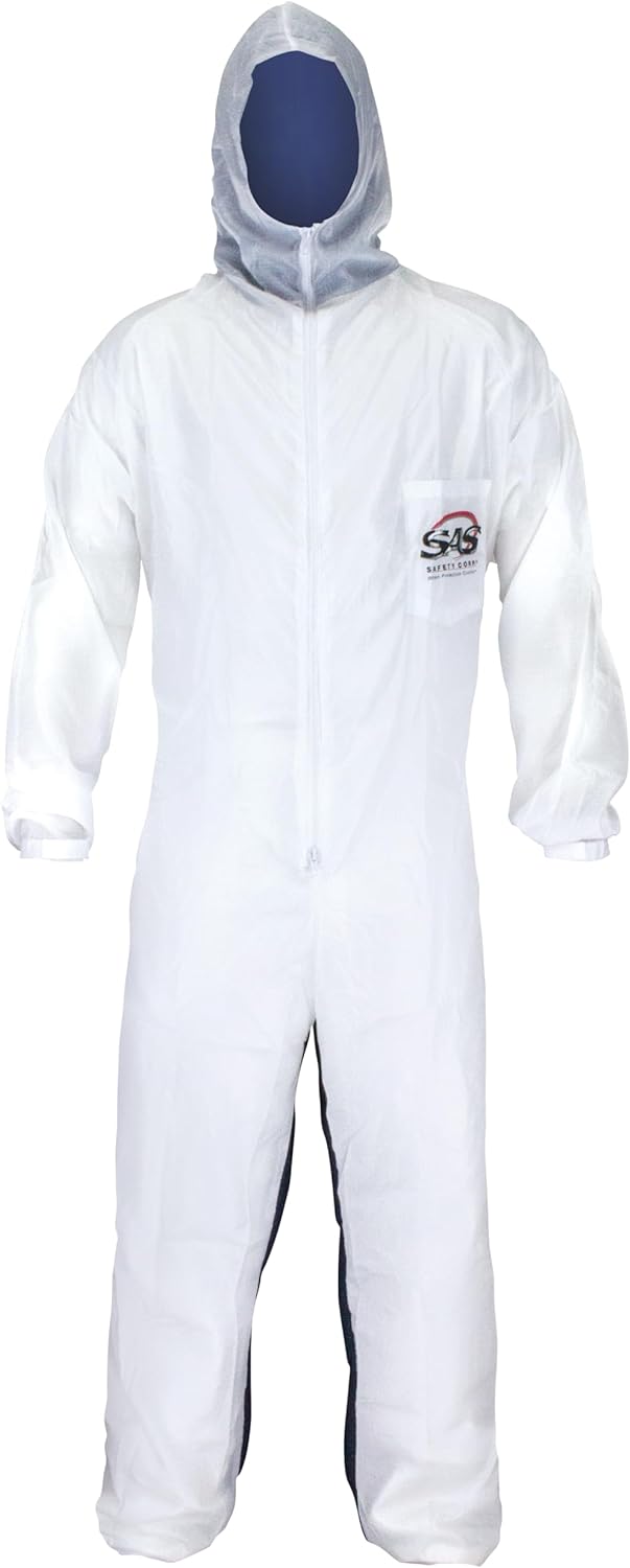 (5) SAS Safety 6939 XL Painting Moon Suit Nylon Cotton Coverall, Extra Large
