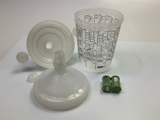INCOMPLETE, COMES AS SHOWN - SATA RPS 0.3L Standard Cups Lids Kit