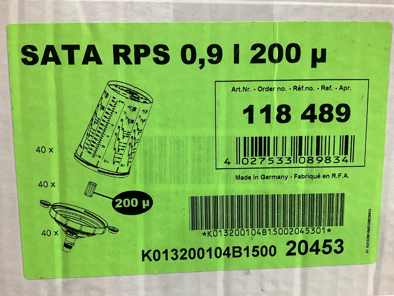 SATA 118489 RPS 0.9 Liter Disposable Cups With Lids, Pack Of (40)