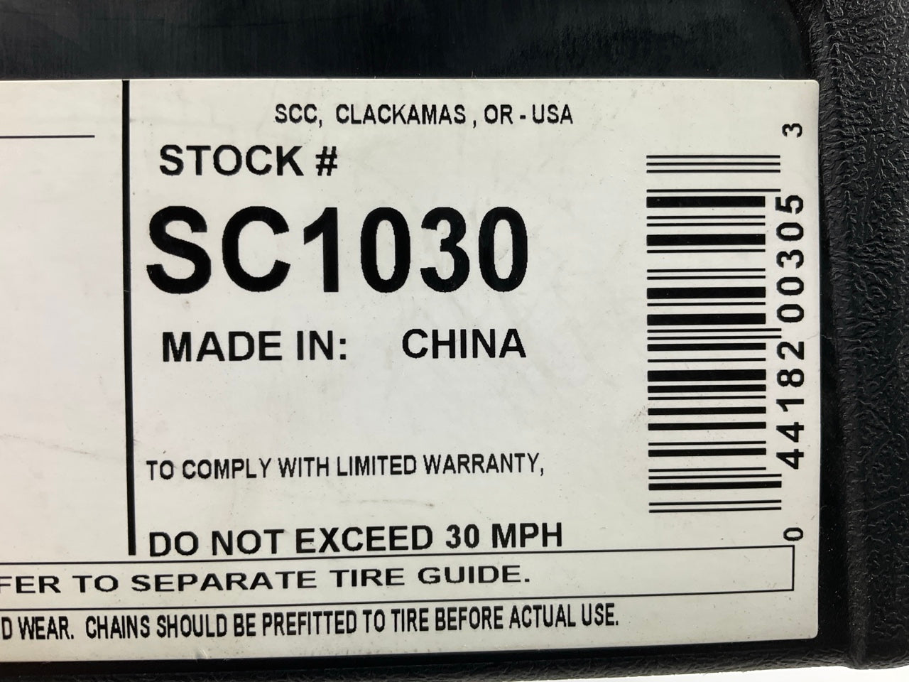SCC SC1030 Radial Chain Cable Traction Snow Tire Chains - Set Of 2