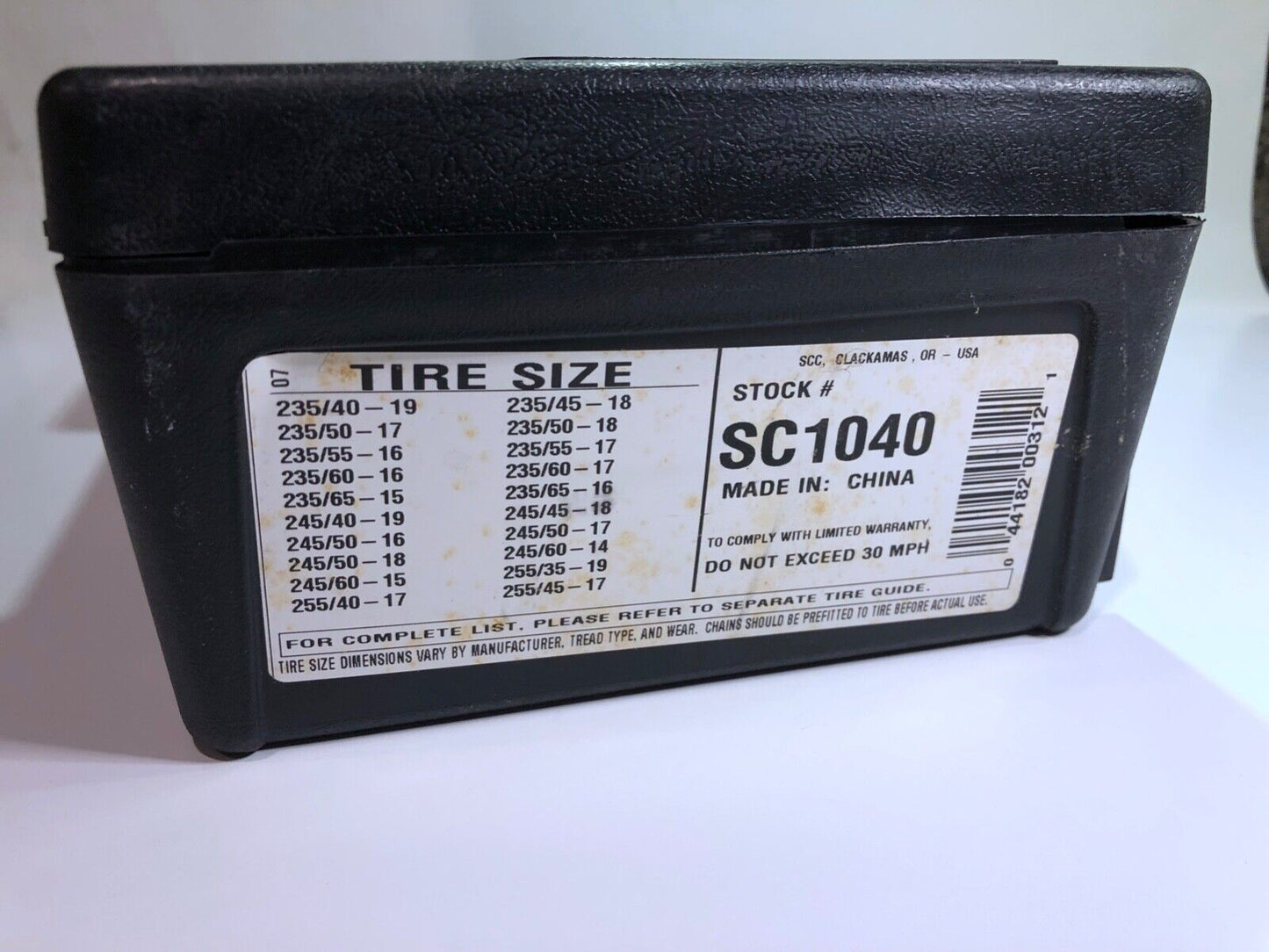 SCC SC1040 Tire Snow Traction Chains, Pair