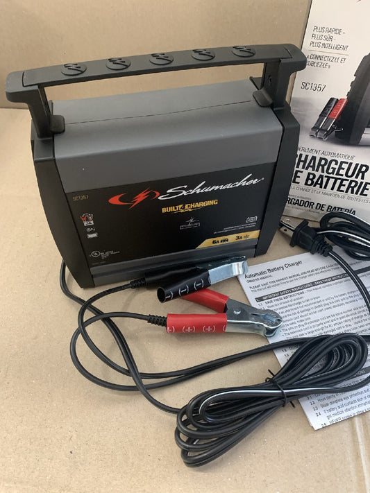 Schumacher SC1357 6A 6 Amp Fully Automatic Battery Charger, 3 Amp Maintainer