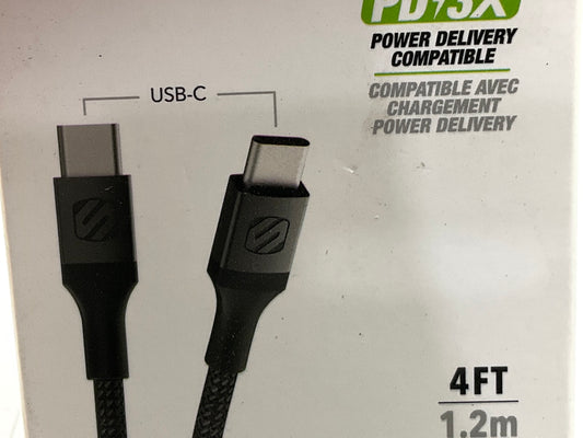 Scosche CCB4-SP USB-C To USB-C, 4-ft, Charging Sync Braided Cable 4 Feet Long