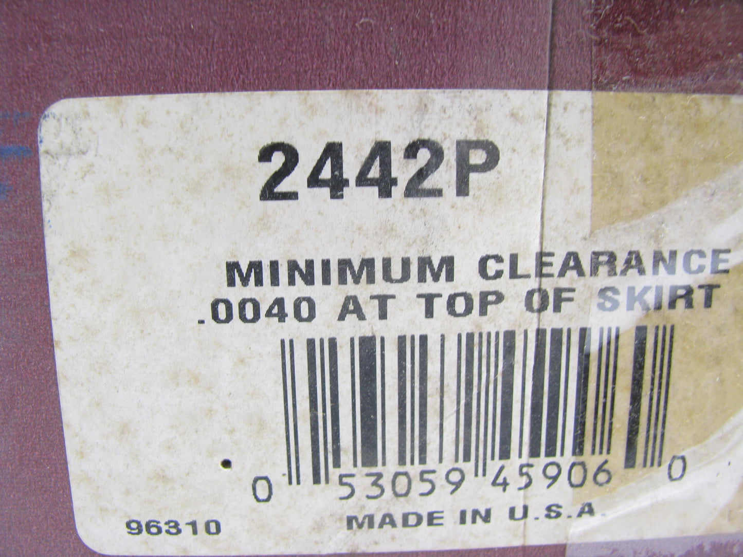 Sealed Power 2442P Piston For IHC W/c264 Eng.