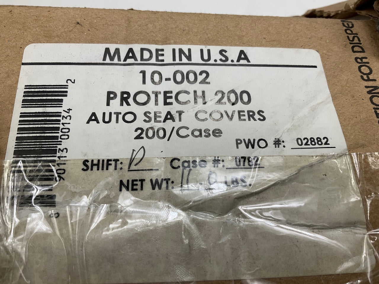 Seat-Mate 10-002 Disposable Plastic Seat Cover (Case Of 200)