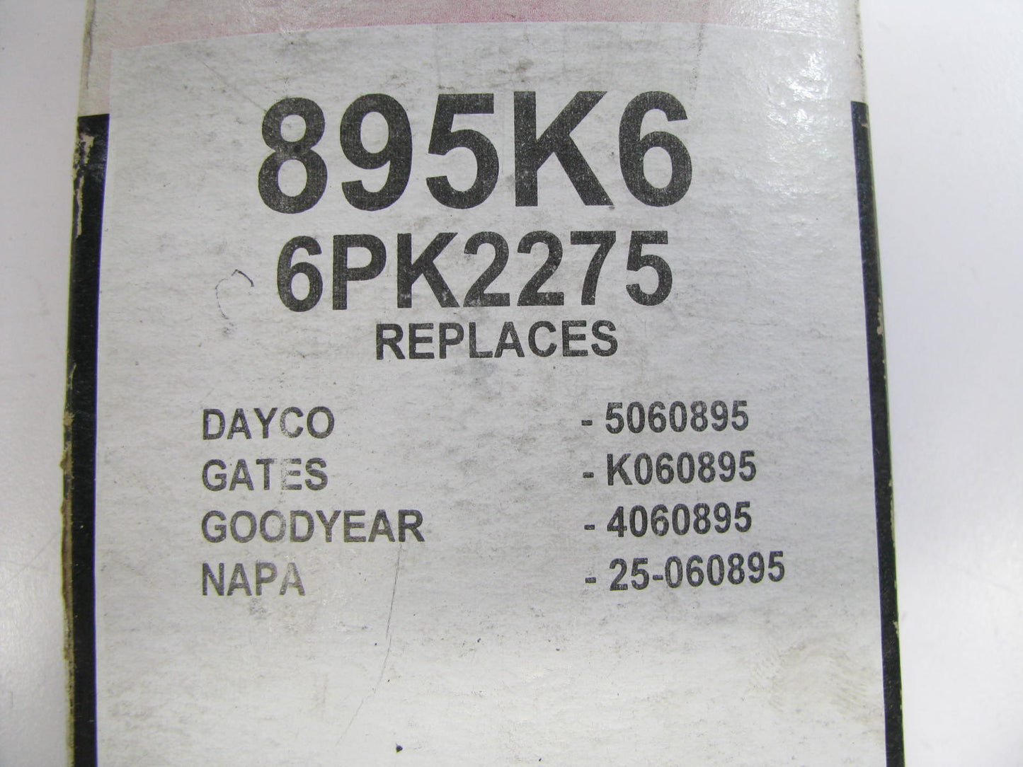 Service Champ 895K6 Serpentine Belt - 0.84'' X 99.625'' - 6 Ribs