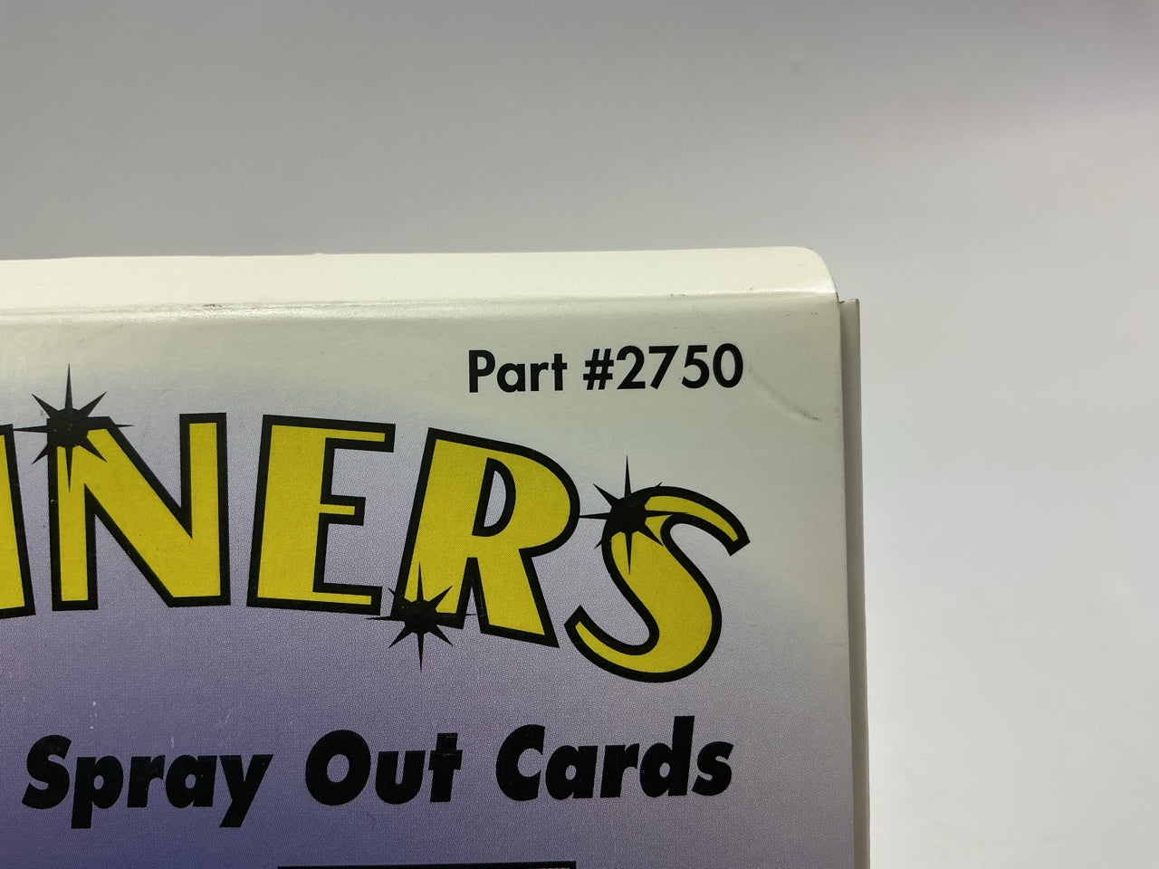 Shiners 2750 Clearless Spray Out Cards Spray It, Flip It, Match It - 50 / Box
