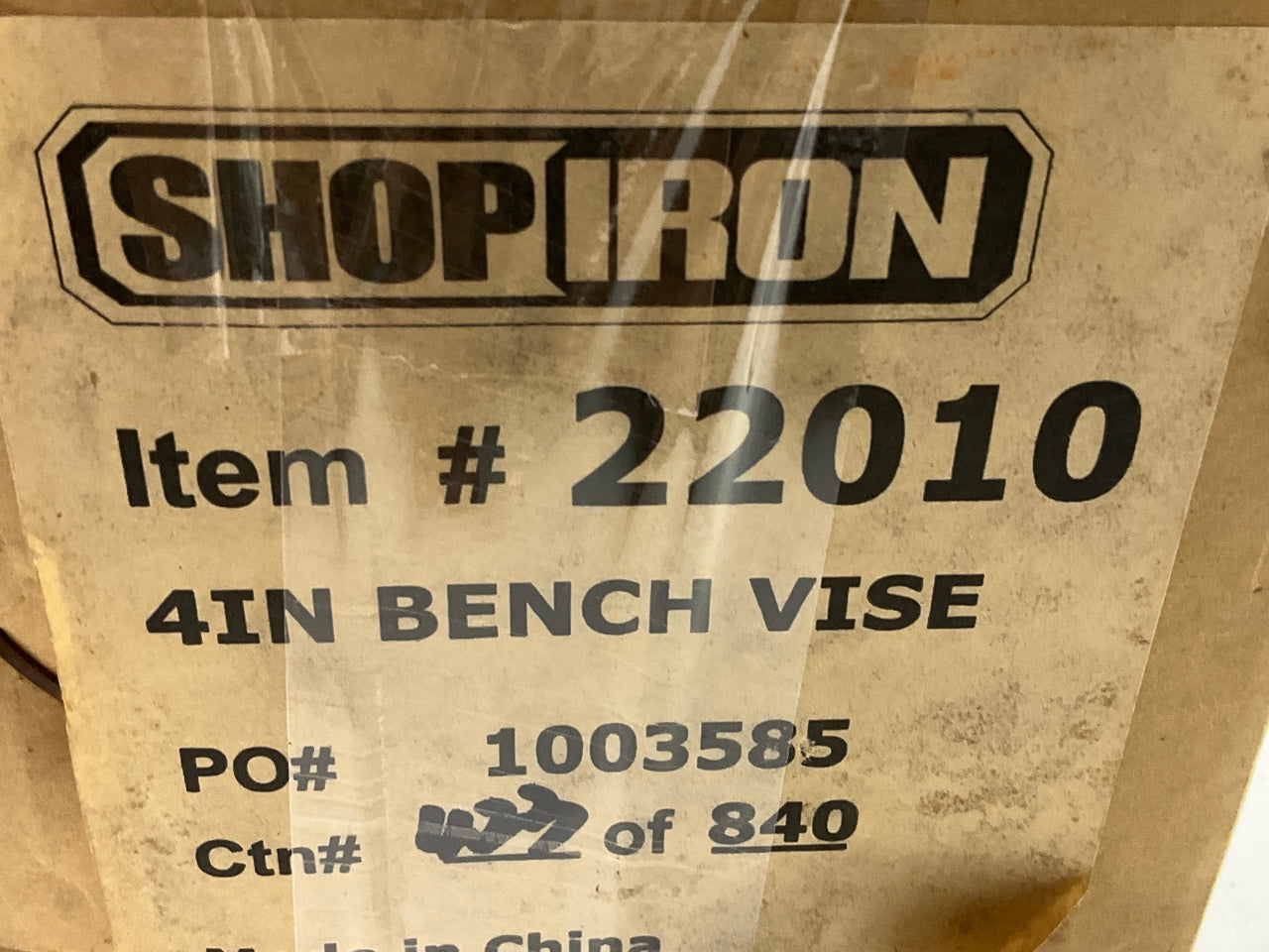 Shop Iron 22010 4'' Bench Vise - Hardened Steel Jaws