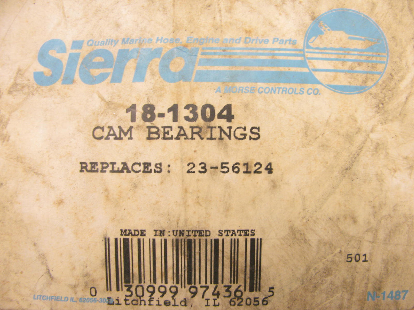 Sierra 18-1304 Engine Camshaft Bearings, MCM/MIE 215, 225, 888, 233, 255