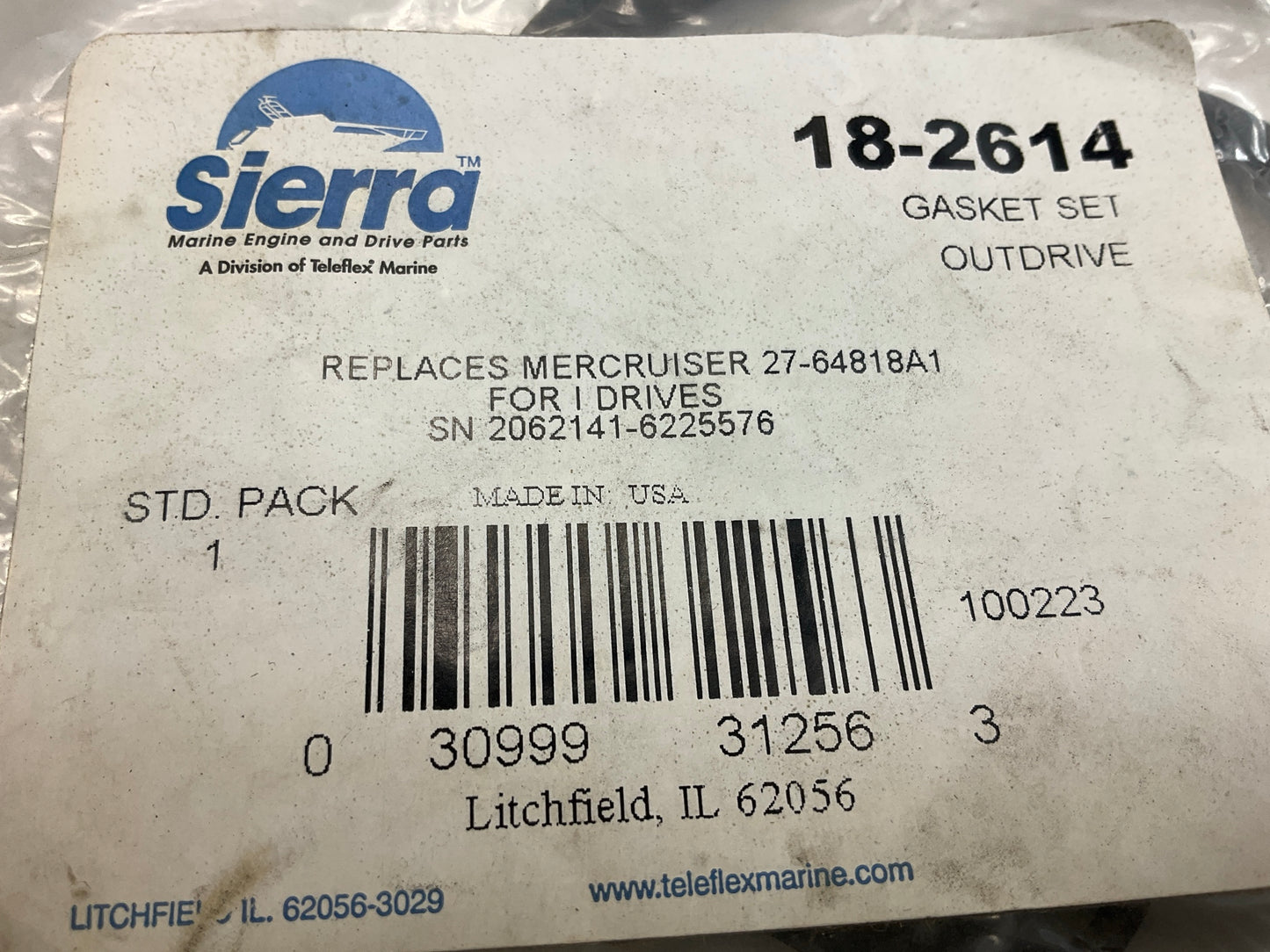 Sierra Outdrive Gasket 1967-1982 Mercruiser 27-64818A1, 27-64818T4, 27-64818Q4
