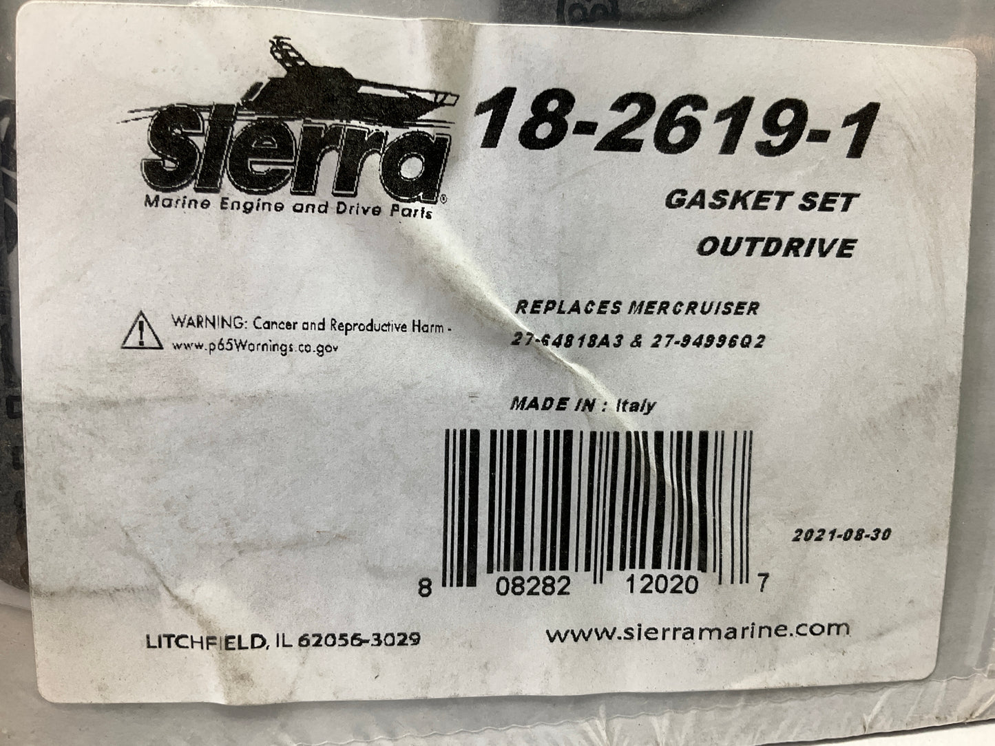 Sierra 18-2619-1 Outdrive Gasket Set