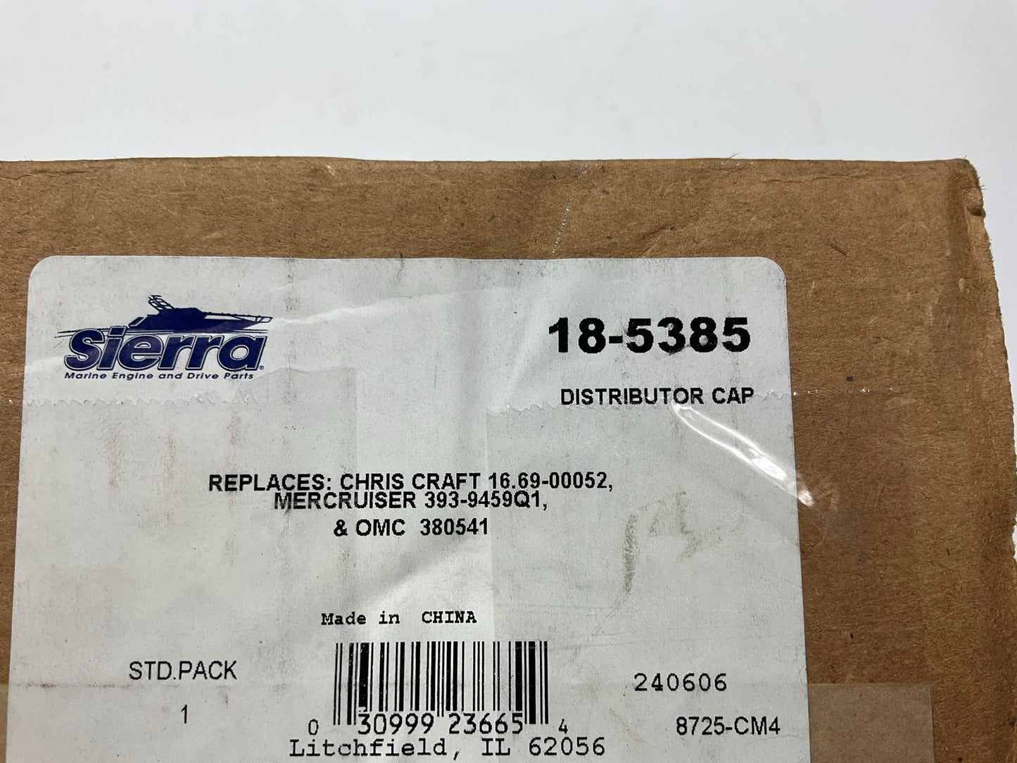 Sierra Marine 18-5385 Distributor Cap 4 Cylinder MerCruiser 393-9459Q1 380541