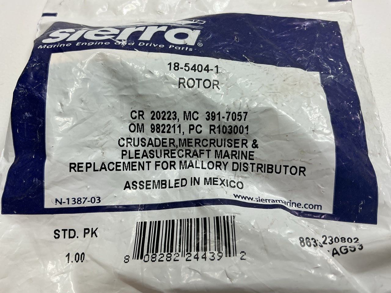 Sierra 18-5404-1 Marine Rotor Replaces 982211; 20223; 868096, 391-5088