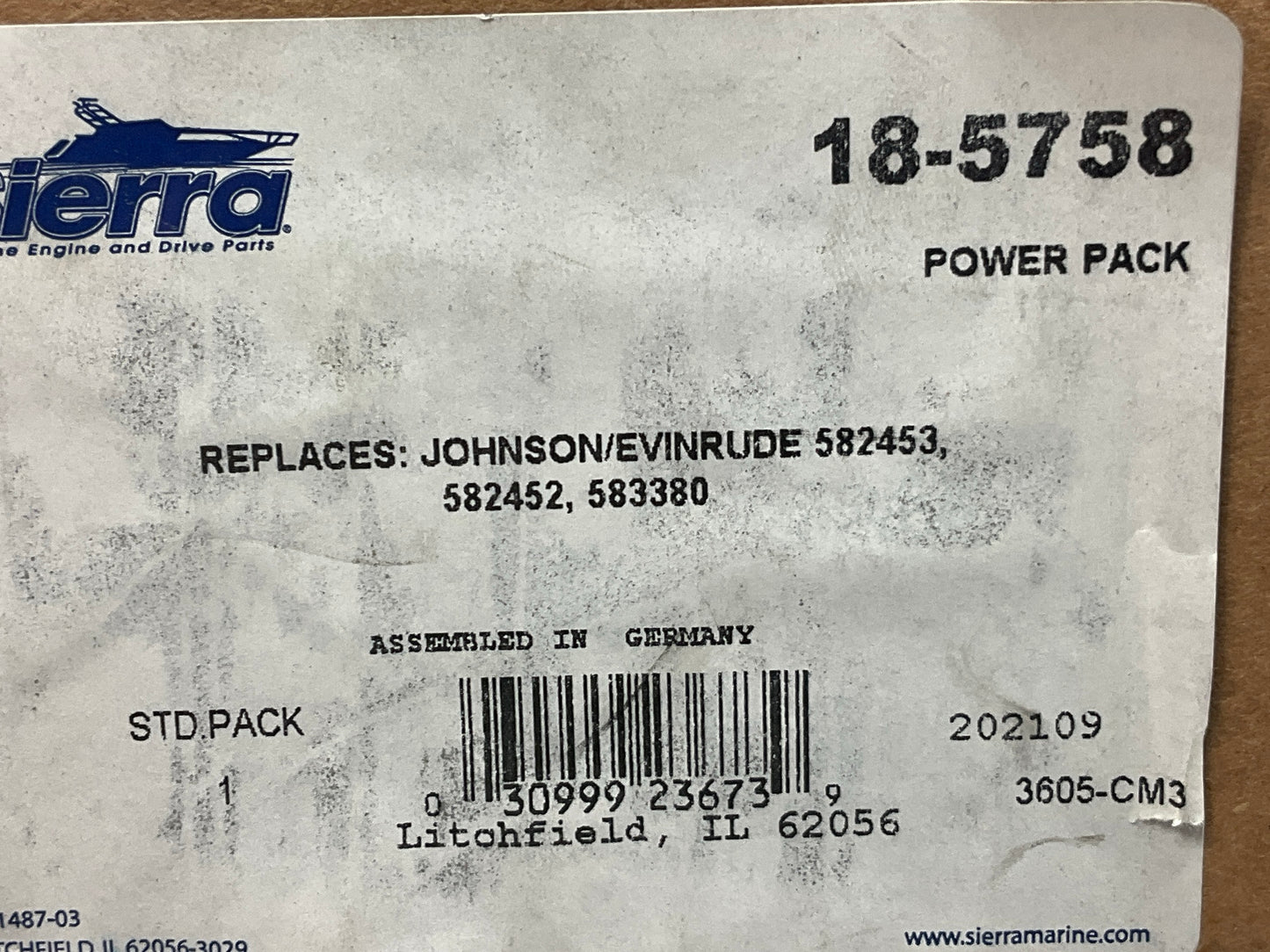 Sierra 18-5758 Power Pack For Johnson/Evinrude Outboard Motors 582453, 583380