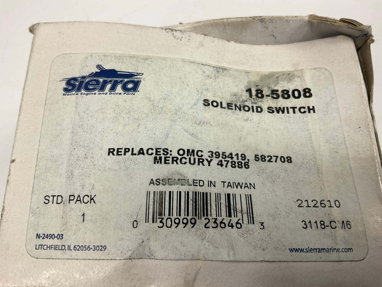 MISSING HARDWARE, Sierra Starter Solenoid Switch Mercury 477886T 395419 582708