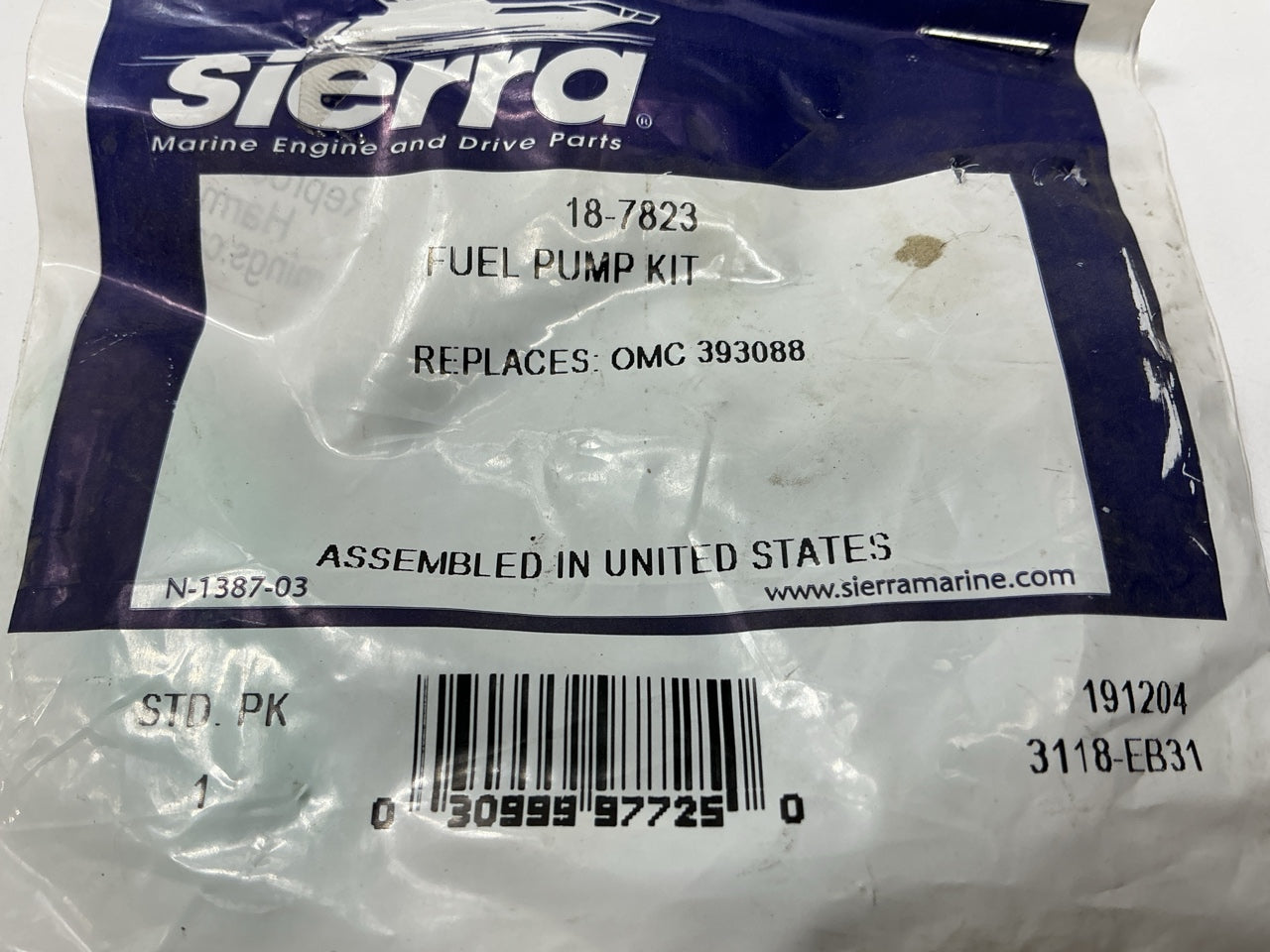 Sierra 18-7823 Marine Fuel Pump Kit For Johnson Evinrude 393088 Outboard Motor
