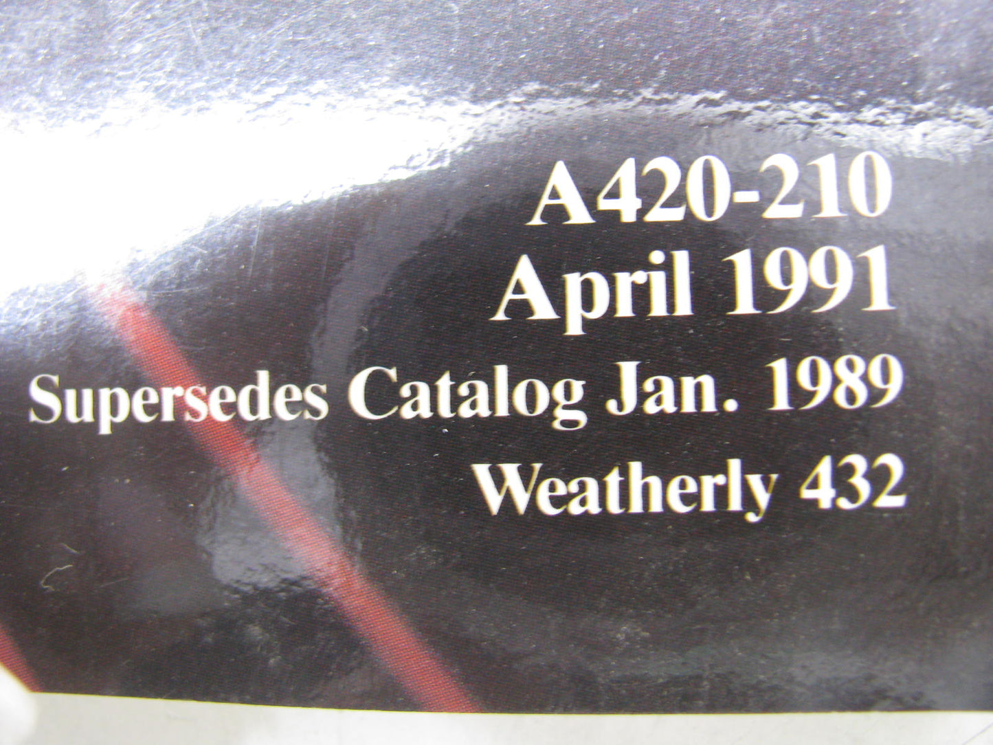 SKF A420-210 New Water Pumps & Fan Clutches - Jan. 1989, Weatherly 432, 110 PGS