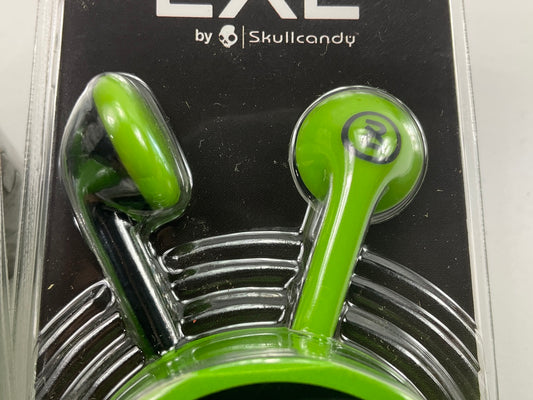 (3) Skullcandy X2OFFZ-823 2XL GREEN Offset In-ear Earbud Headphones, 3.5mm Jack