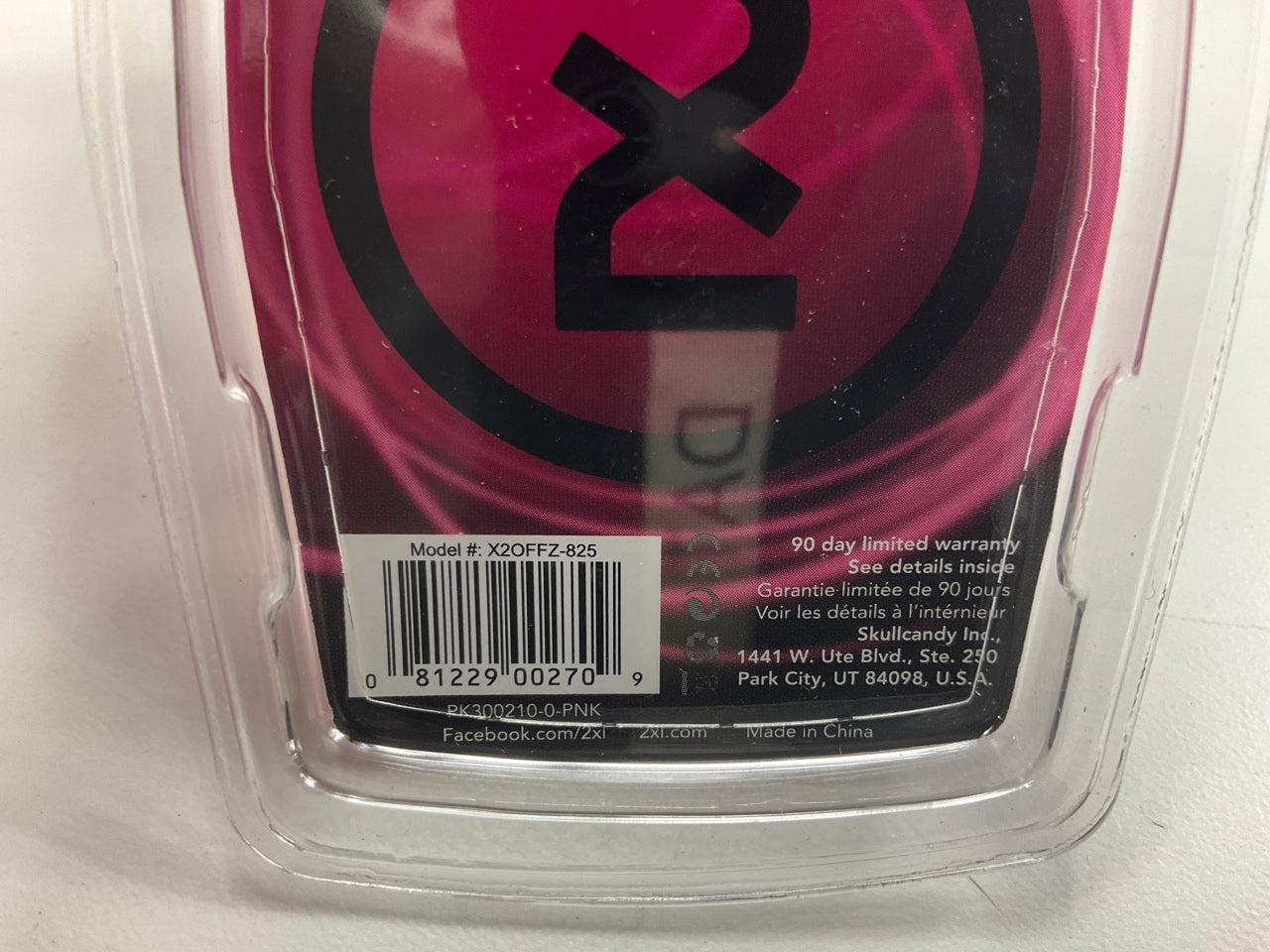 Skullcandy X2OFFZ-825 2XL PINK Offset In-ear Earbud Headphones, 3.5mm Jack