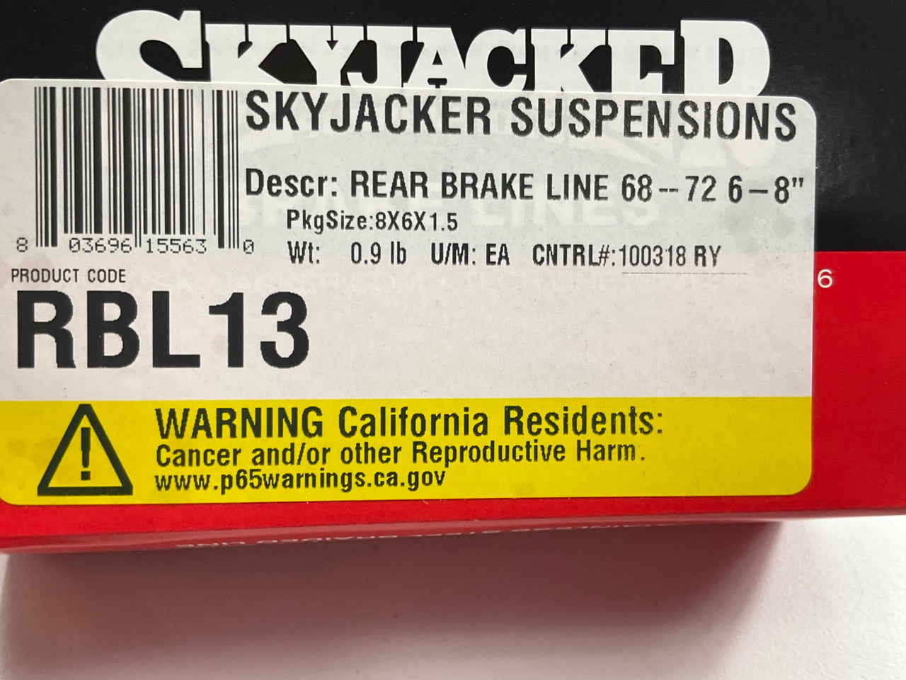 Skyjacker RBL13 Stainless Steel Brake Line, Rear