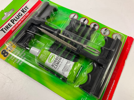 Slime 1034A Medium Tire Plug Repair Kit With Glue 8 Piece Kit