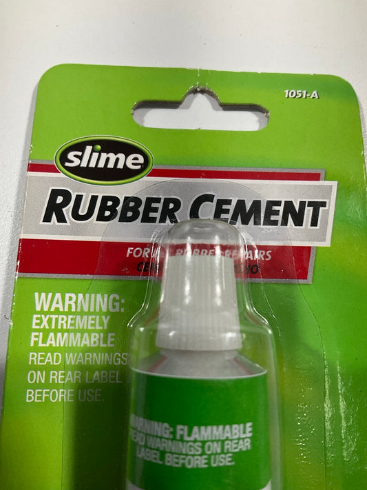 Slime 1051-A Rubber Cement, Tire Repair, Use Plugs Or Patches, 1 Oz. Tube