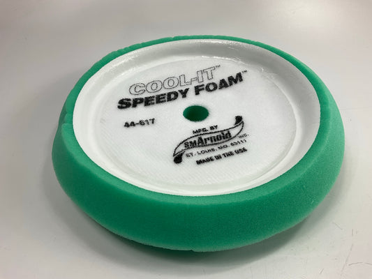 SM Arnold 44-617 9'' COOL-IT Foam Curved Green Buffing Pad Bonnet