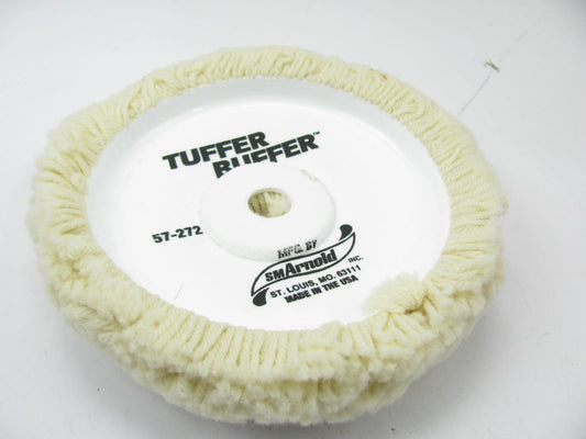 SM Arnold 57-277 4-Ply Wool Curved Edge Screw-On 7-1/2'' Buffing Pad