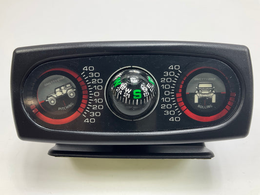 Smittybilt 791006 Inclinometer For Jeep Graphic With Compass, Black