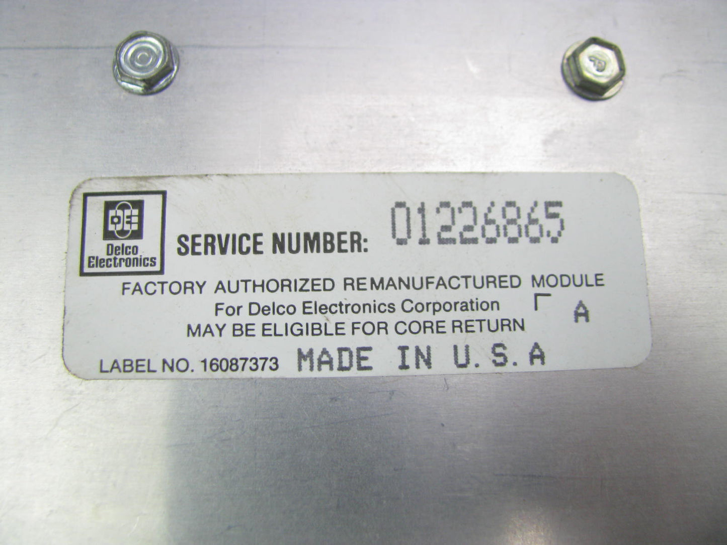 REMAN - OUT OF BOX - OEM GM 01226865 Engine Control Module ECM ECU PCM