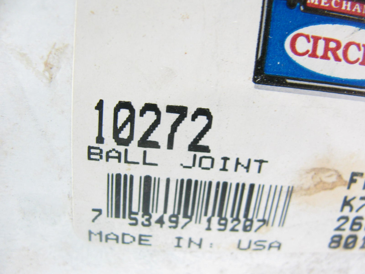 NEW - Out Of Box 10272 Suspension Ball Joint - Front Right Lower