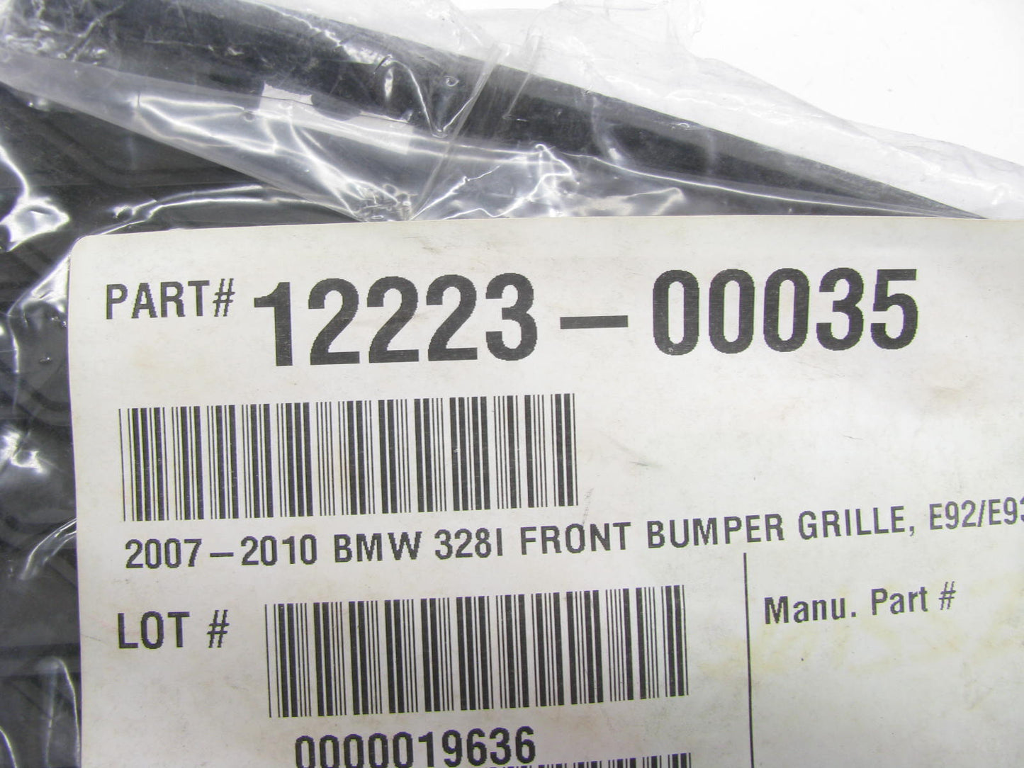 NEW - AFTERMARKET 12223-00035 Front Left Bumper Grille For 2007-10 BMW 328i 335i