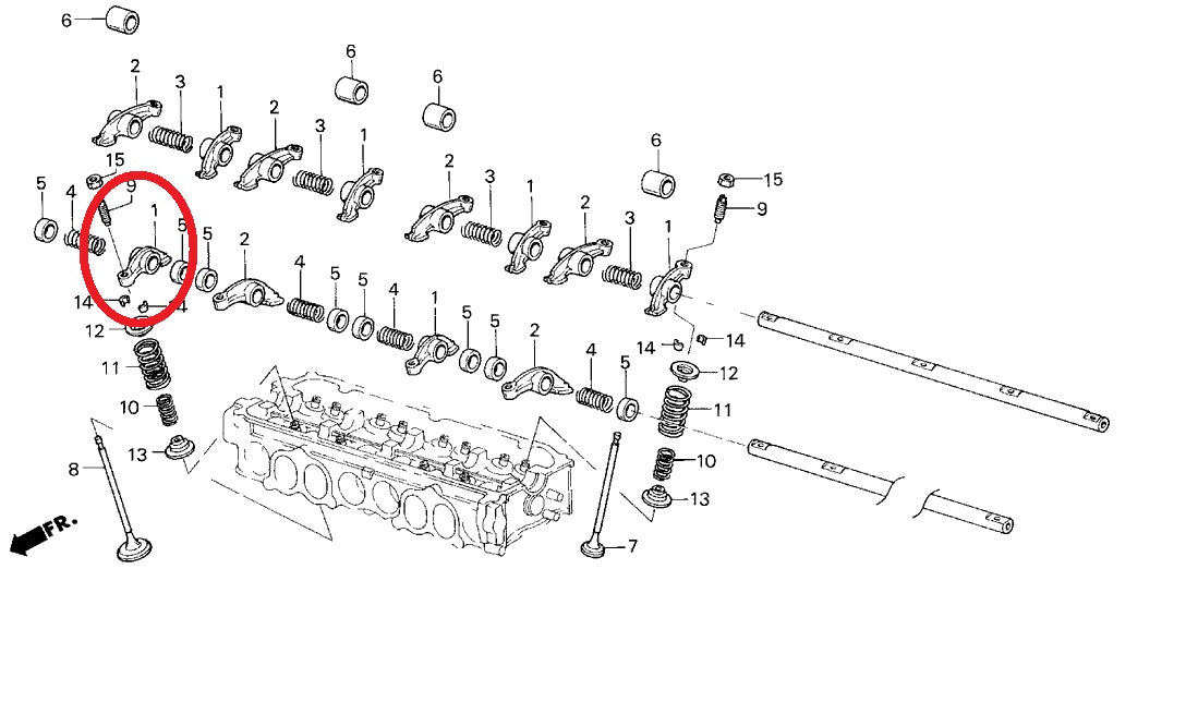 (6) NEW Bulk Packed OEM Honda 14621-PE2-000 Rocker Arms 1984-87 1.3L 1.5L