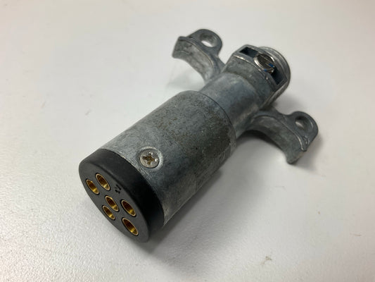 PHILLIPS # 15-610 Trailer Wiring 6-WAY Connector Plug Zinc Die Cast