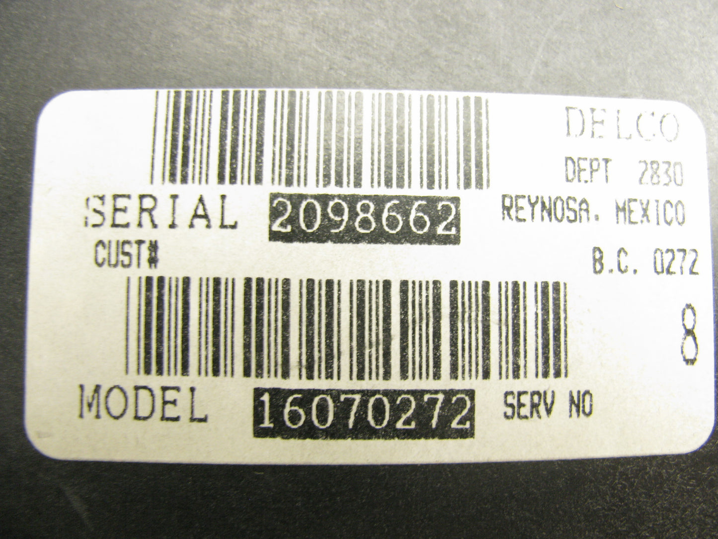 NOS OEM 1988-1993 Pontiac Grand Prix A/C Climate Control Switch Delco # 1607027