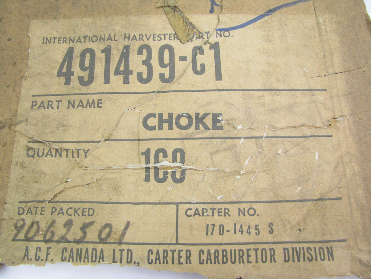 NEW - OUT OF BOX 170-1445 Carburetor Choke Thermostat 79-80 Thermoquad IHC 4-BBL