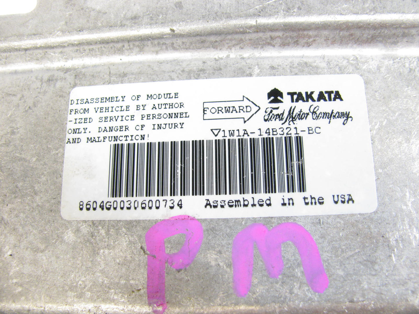 DAMAGED CONNECTOR - OEM 1W1A-14B321-BC SRS Crash Sensor Module 01 Town Car