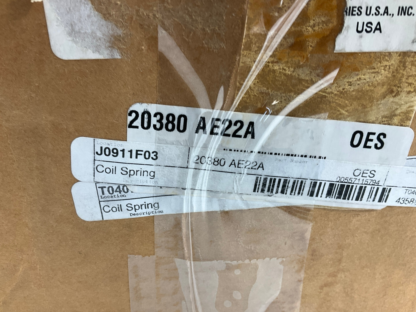 NEW UNBOXED OEM For Subaru 20380-AE22A Rear Coil Spring - 2000-2004 Legacy