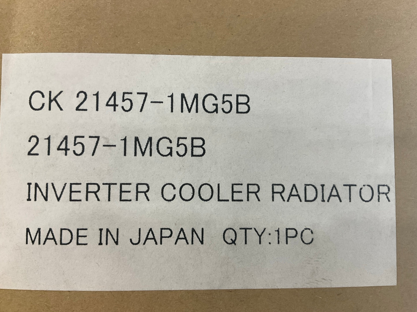 Calsonic Kansei Auxiliary Inverter Radiator OEM For 14-18 Infiniti Q50 Hybrid