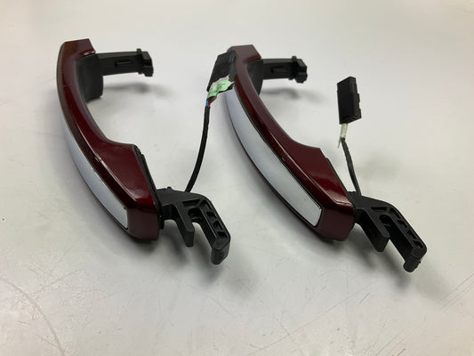 (2) OEM GM 22904467 Rear Passive Entry Exterior Door Handle Butte Red W/ Chrome