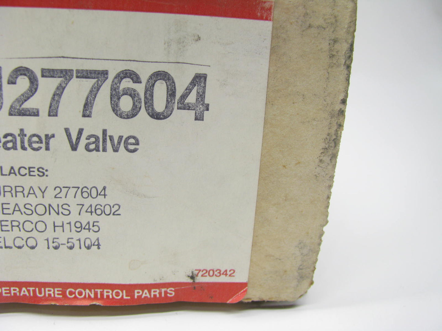 NEW - OUT OF BOX 277604 HVAC Heater Control Valve