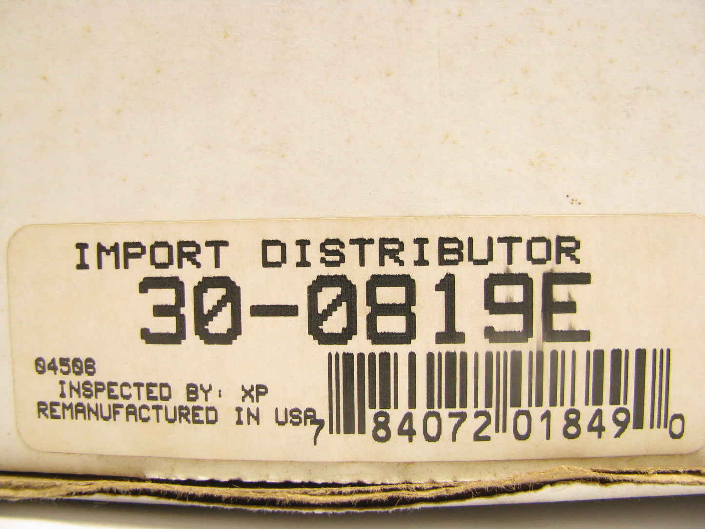 REMAN - OUT OF BOX 30-0819E Ignition Distributor For 1983 Honda Prelude 1.8L-L4
