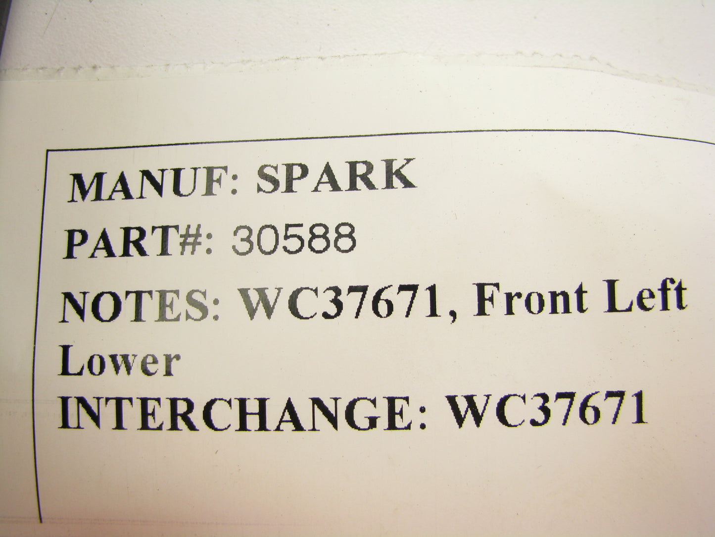 NEW - Out Of Box 30588 Drum Brake Wheel Cylinder - Front Left Lower