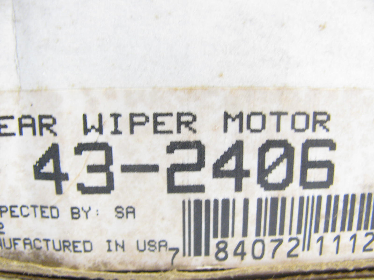 REMAN - OUT OF BOX 43-2406 Rear Window Wiper Motor 1986-1989 Honda Accord