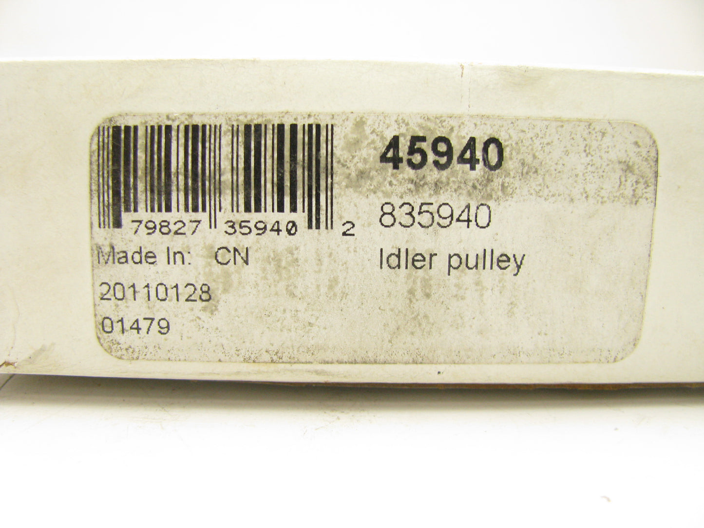 NEW - OUT OF BOX 45940 Engine Drive Belt Idler Pulley