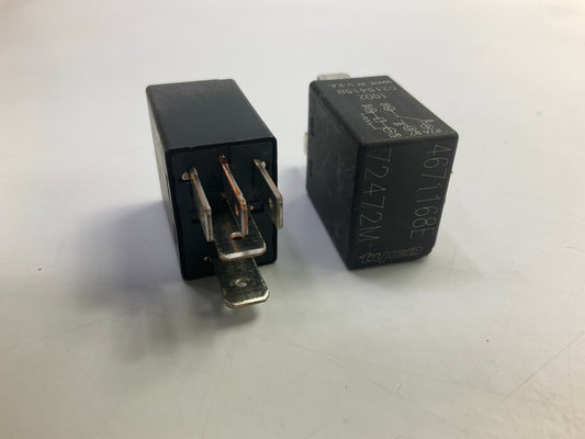 (2) NEW UNBOXED 5-pin TYCO 4671168E Multi-Purpose SPDT Relay 72472M For Chrysler